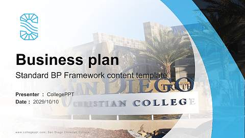 San Diego Christian College Competition/Entrepreneurship Contest PPT Template