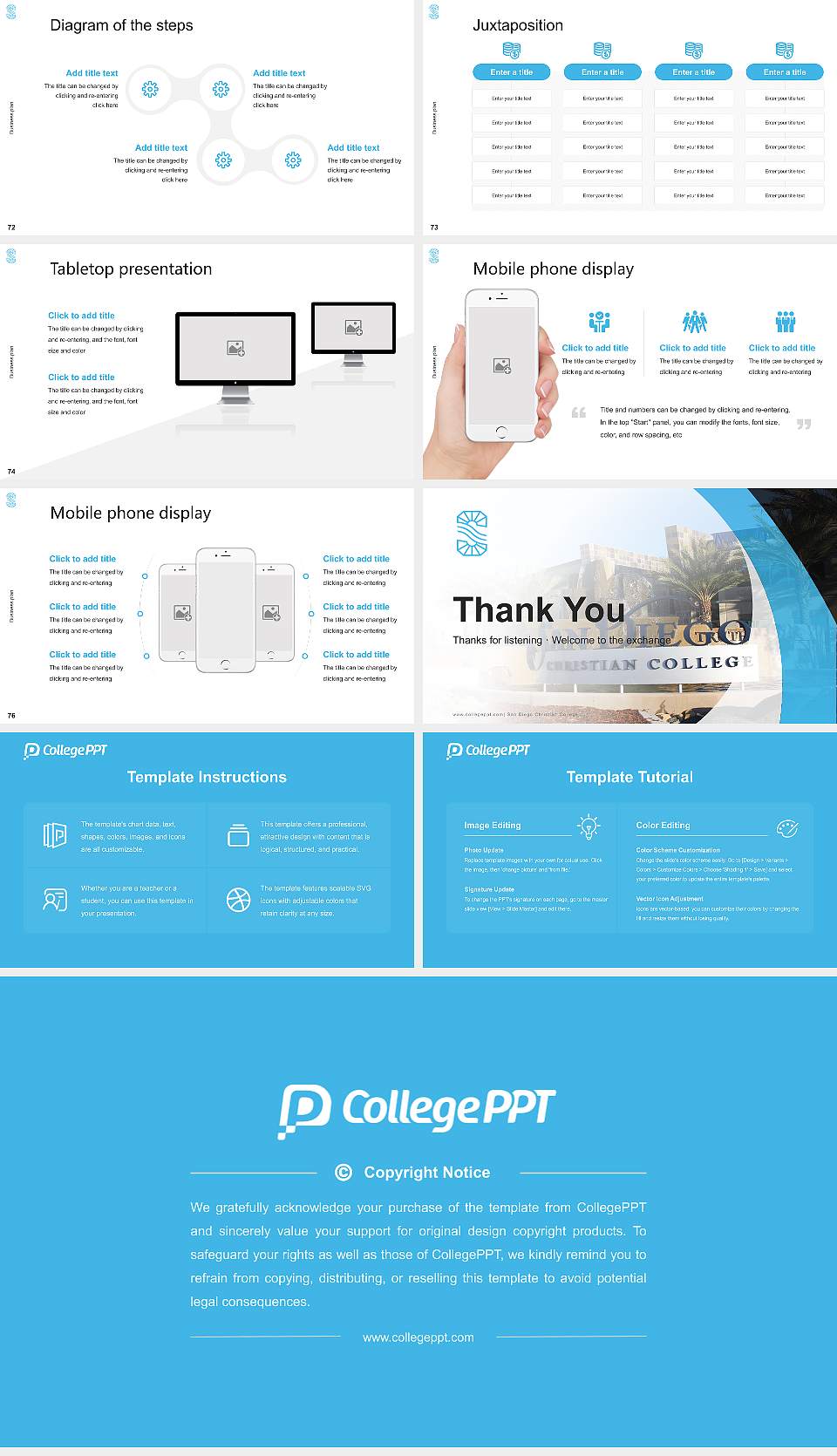 San Diego Christian College Competition/Entrepreneurship Contest PPT Template16:9 ratio PPT effect preview image9