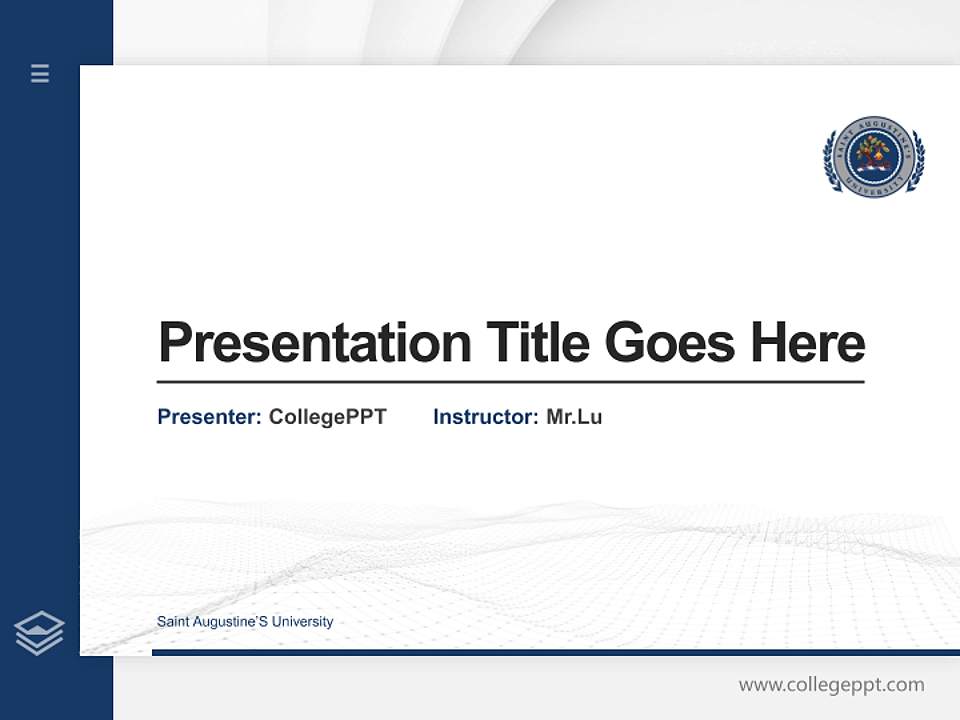 Saint Augustine’S University Thesis Proposal/Graduation Defense PPT Template4:3 ratio PPT effect preview image5