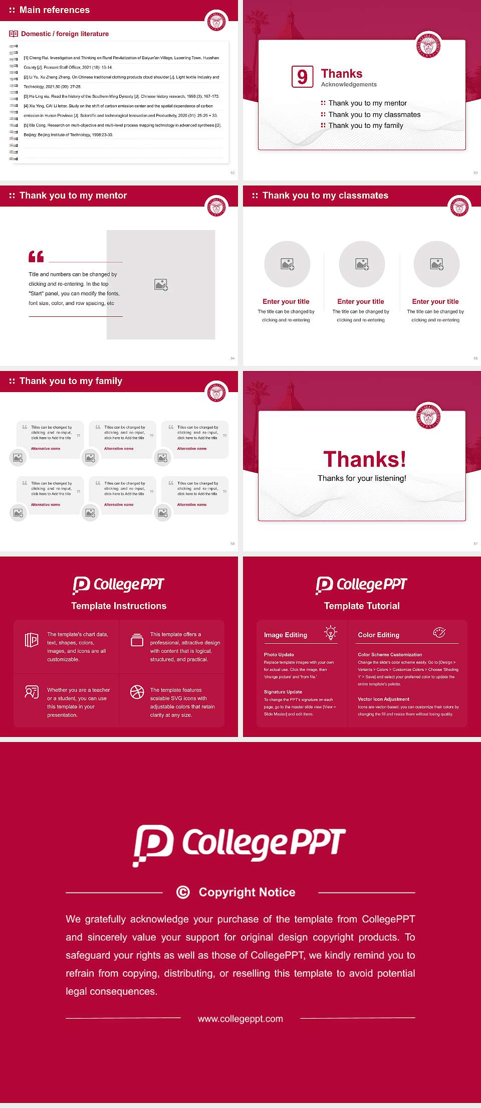 Santa Clara University Graduation Thesis Defense PPT Template4:3 ratio PPT effect preview image7