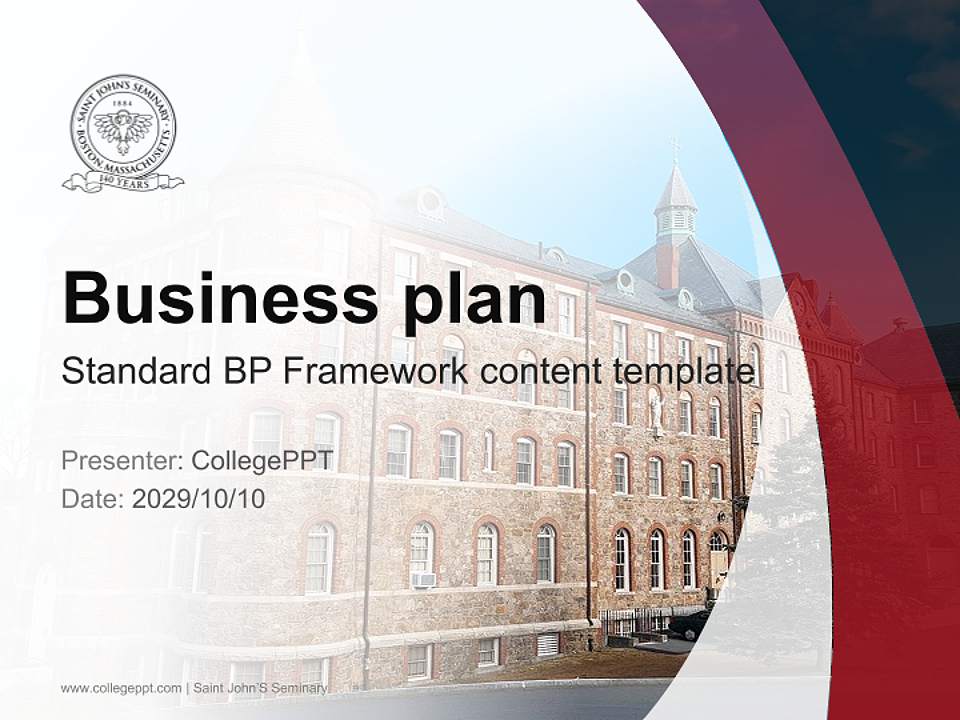 Saint John’S Seminary Competition/Entrepreneurship Contest PPT Template4:3 ratio PPT effect preview image9