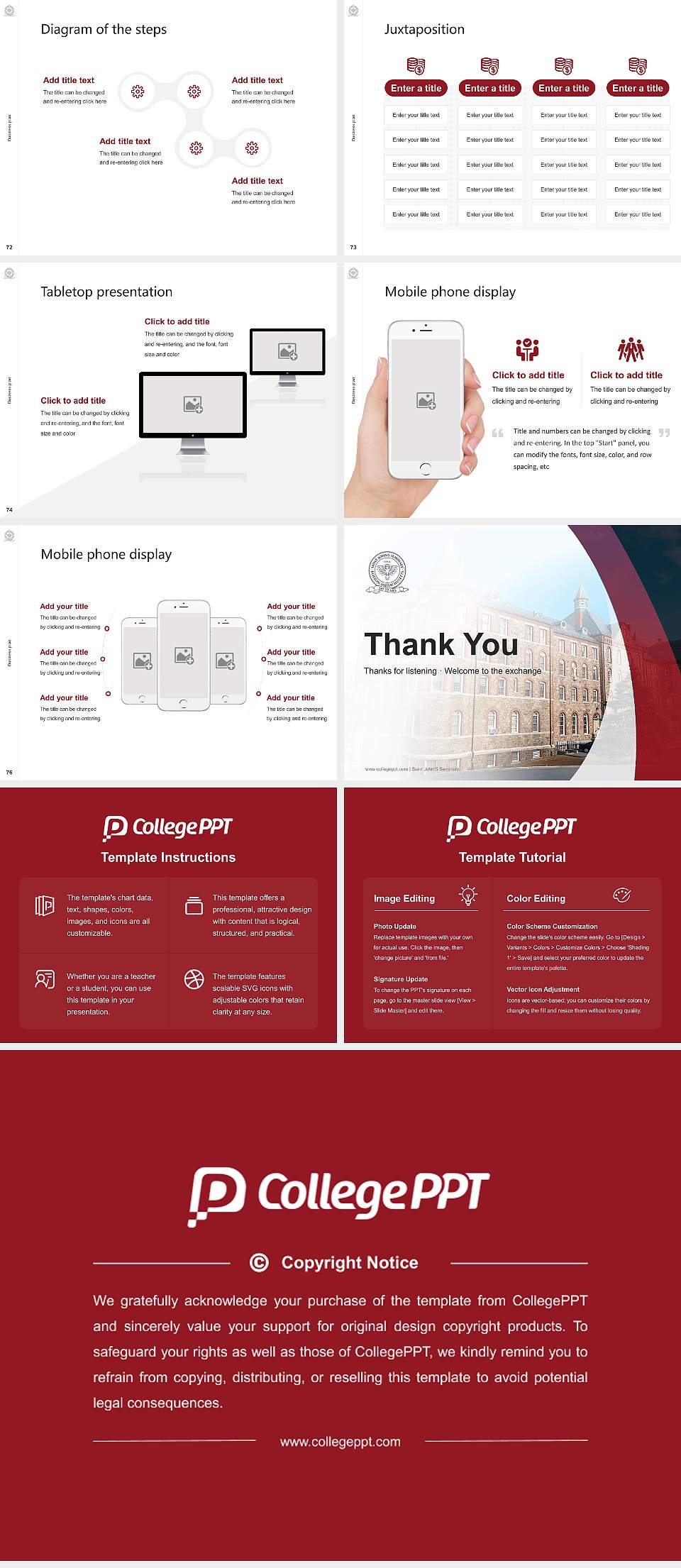 Saint John’S Seminary Competition/Entrepreneurship Contest PPT Template4:3 ratio PPT effect preview image9