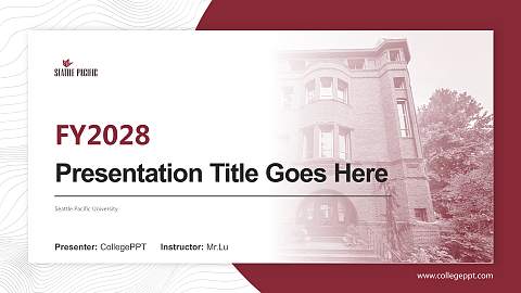 Seattle Pacific University Academic Presentation/Research Findings Report PPT Template