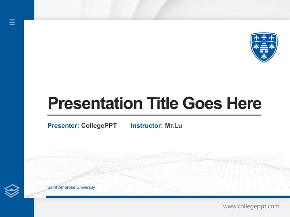 Saint Ambrose University Thesis Proposal/Graduation Defense PPT Template4:3 ratio PPT effect preview image5
