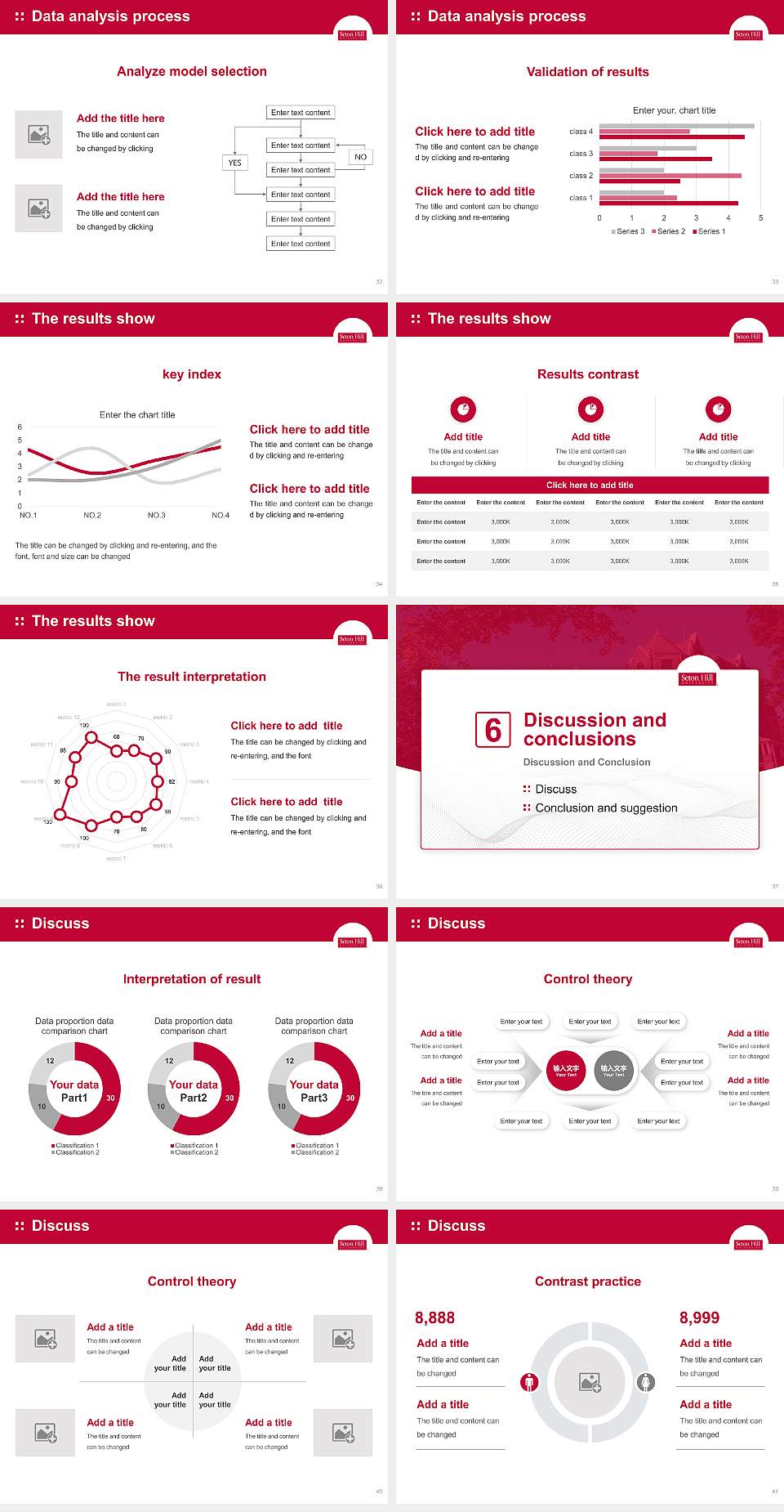Seton Hill University Graduation Thesis Defense PPT Template4:3 ratio PPT effect preview image5