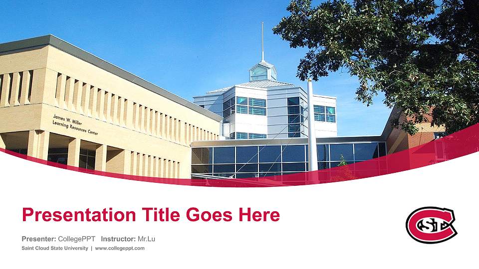 Saint Cloud State University Course/Courseware Creation PPT Template16:9 ratio PPT effect preview image