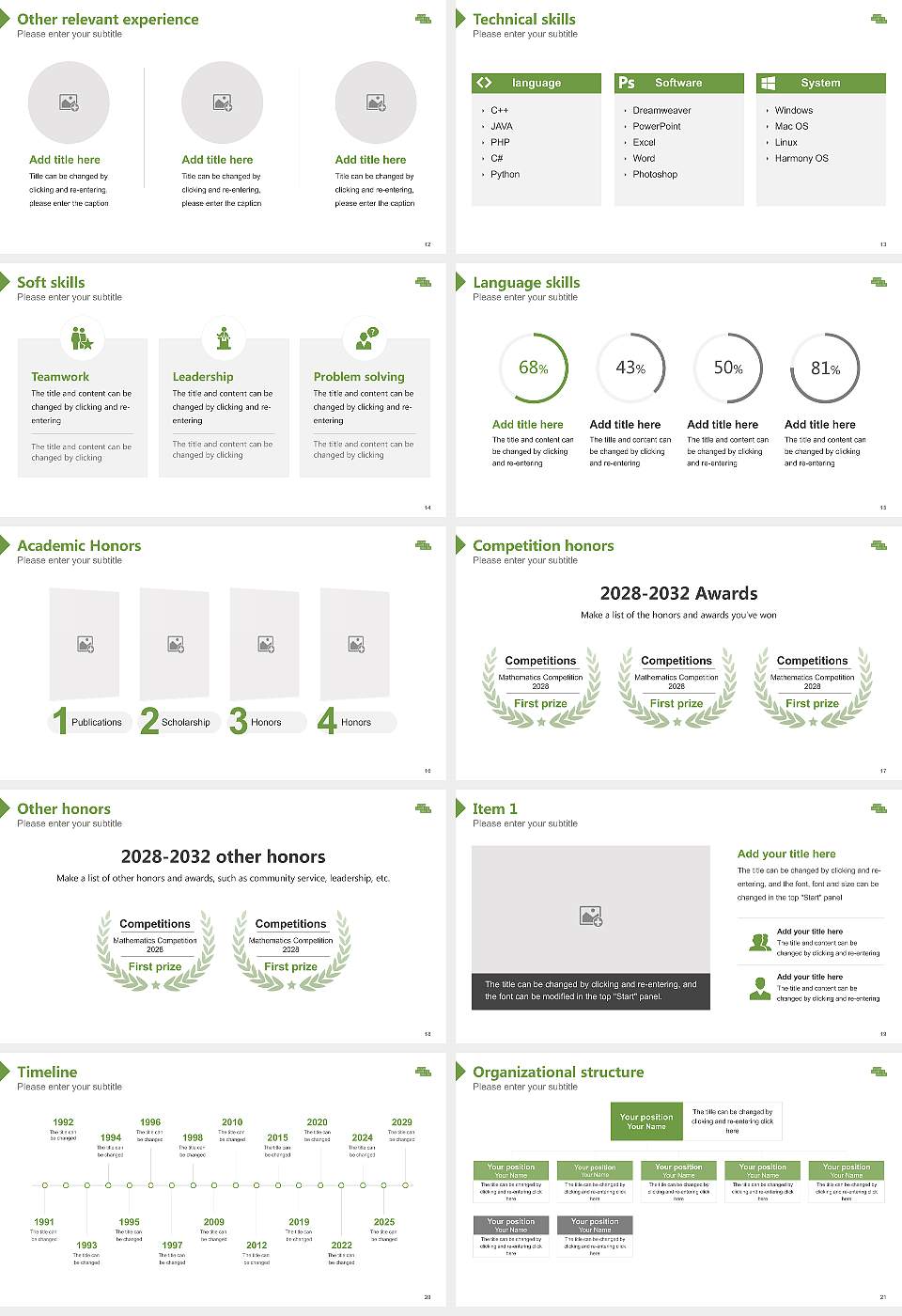 Sarah Lawrence College Resume PPT Template16:9 ratio PPT effect preview image3