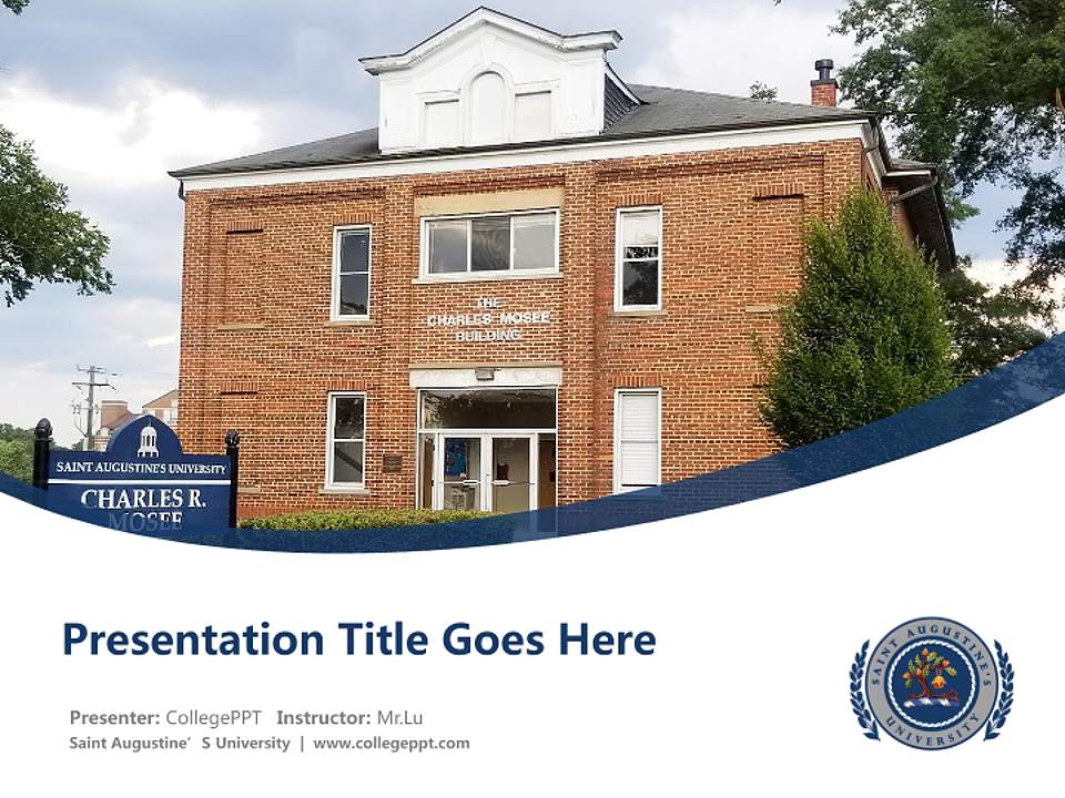 Saint Augustine’S University Course/Courseware Creation PPT Template4:3 ratio PPT effect preview image5