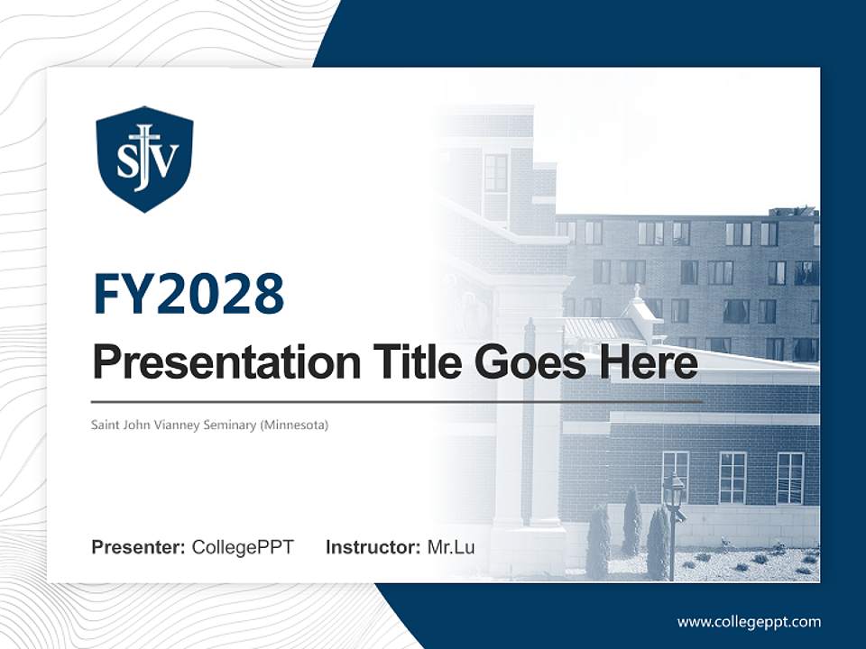 Saint John Vianney Seminary (Minnesota) Academic Presentation/Research Findings Report PPT Template4:3 ratio PPT effect preview image5