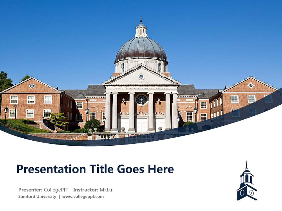 Samford University Course/Courseware Creation PPT Template4:3 ratio PPT effect preview image5