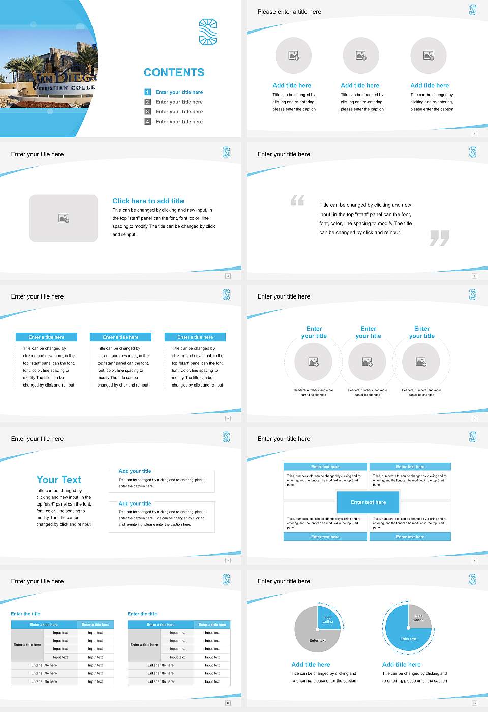 San Diego Christian College Course/Courseware Creation PPT Template16:9 ratio PPT effect preview image2