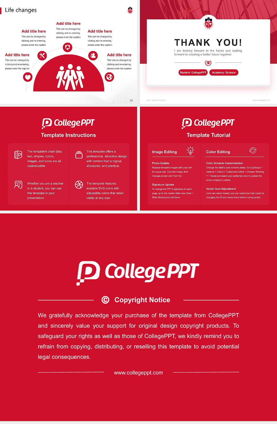 Saint Johns University National Scholarship Defense PPT Template4:3 ratio PPT effect preview image4