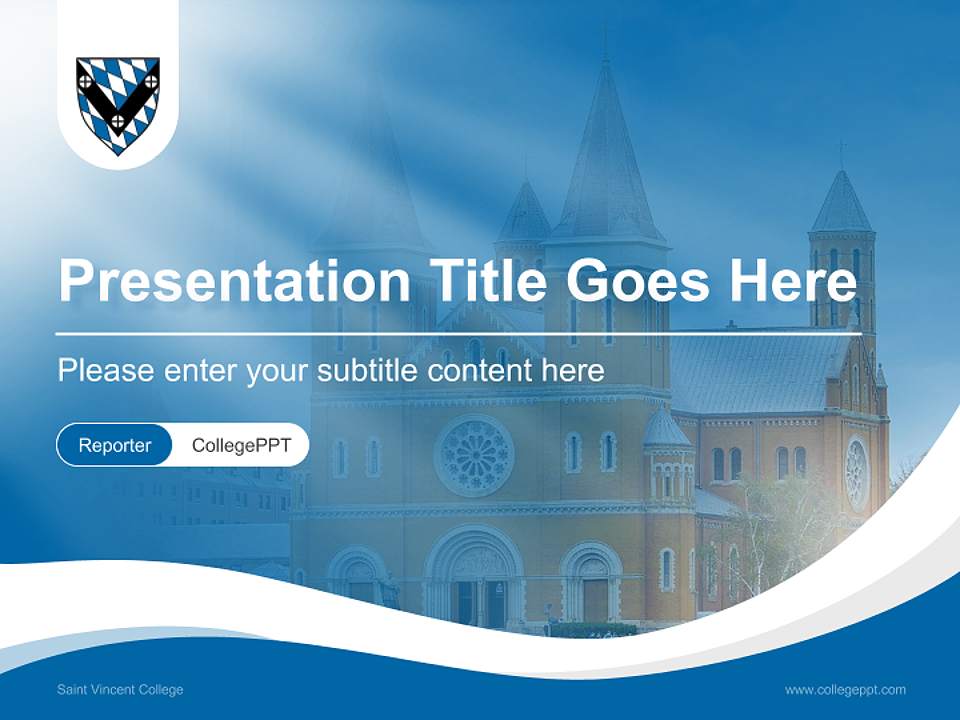 Saint Vincent College Lecture Sharing and Networking Event PPT Template4:3 ratio PPT effect preview image4