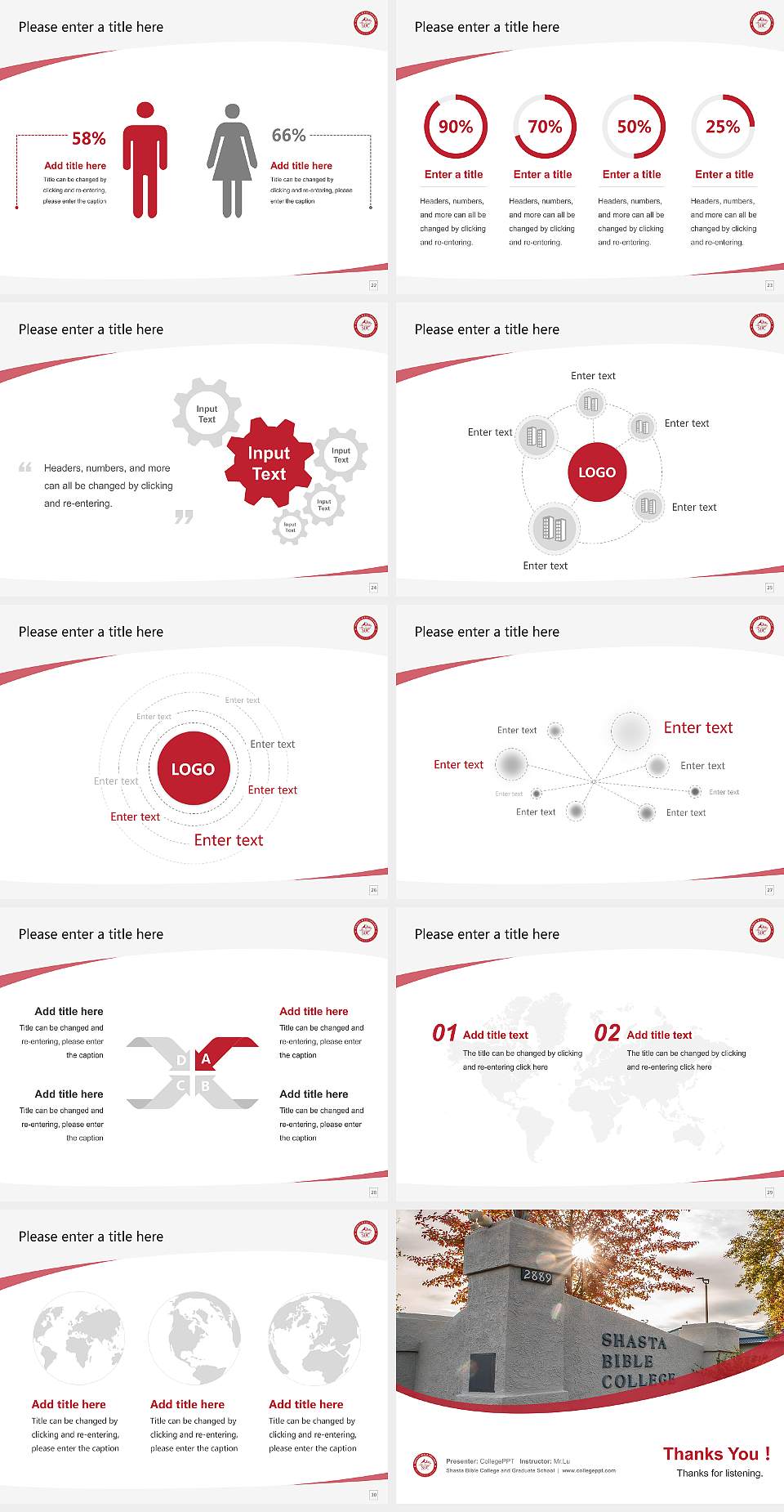 Shasta Bible College and Graduate School Course/Courseware Creation PPT Template4:3 ratio PPT effect preview image4