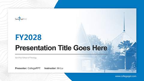 Saint Paul School of Theology Academic Presentation/Research Findings Report PPT Template