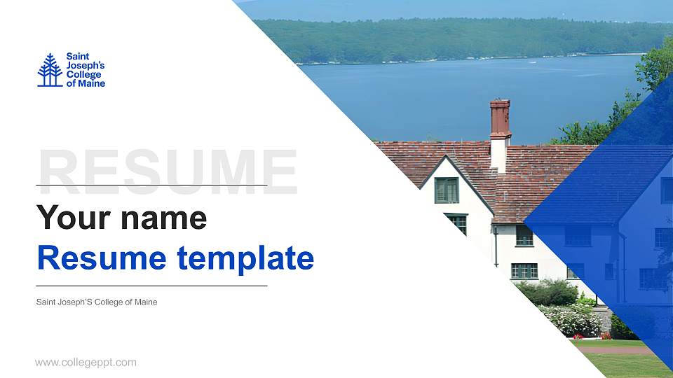 Saint Joseph’S College of Maine Resume PPT Template16:9 ratio PPT effect preview image