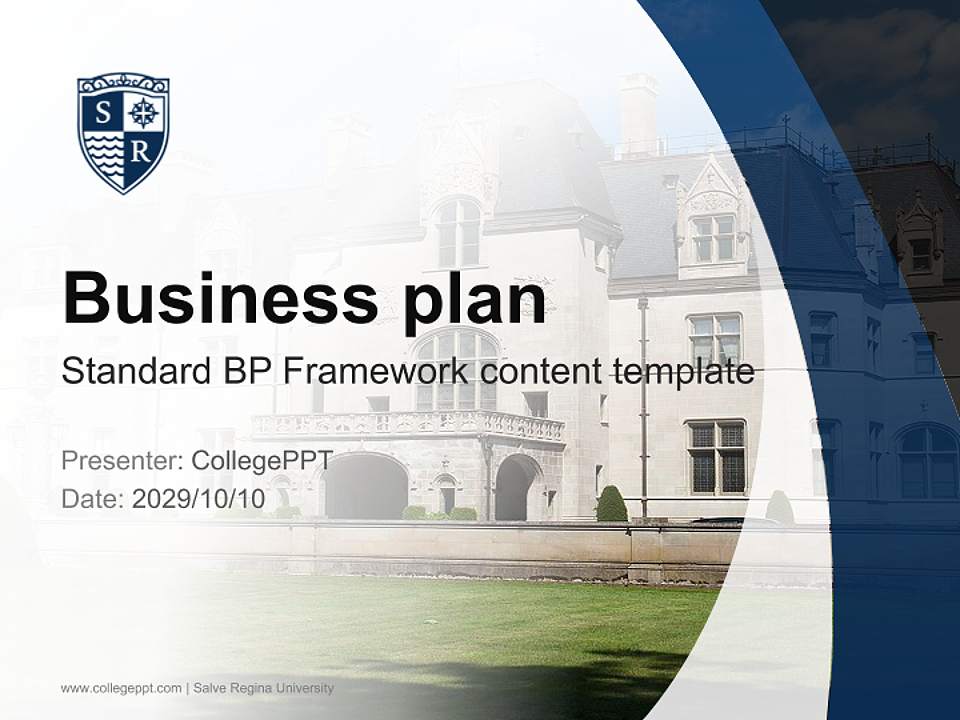 Salve Regina University Competition/Entrepreneurship Contest PPT Template4:3 ratio PPT effect preview image9