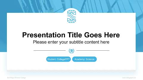 San Diego Christian College National Scholarship Defense PPT Template