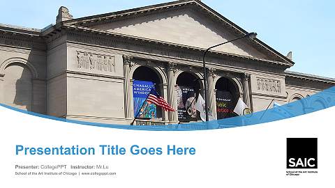 School of the Art Institute of Chicago Course/Courseware Creation PPT Template