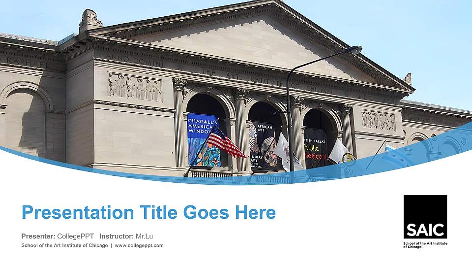 School of the Art Institute of Chicago Course/Courseware Creation PPT Template16:9 ratio PPT effect preview image