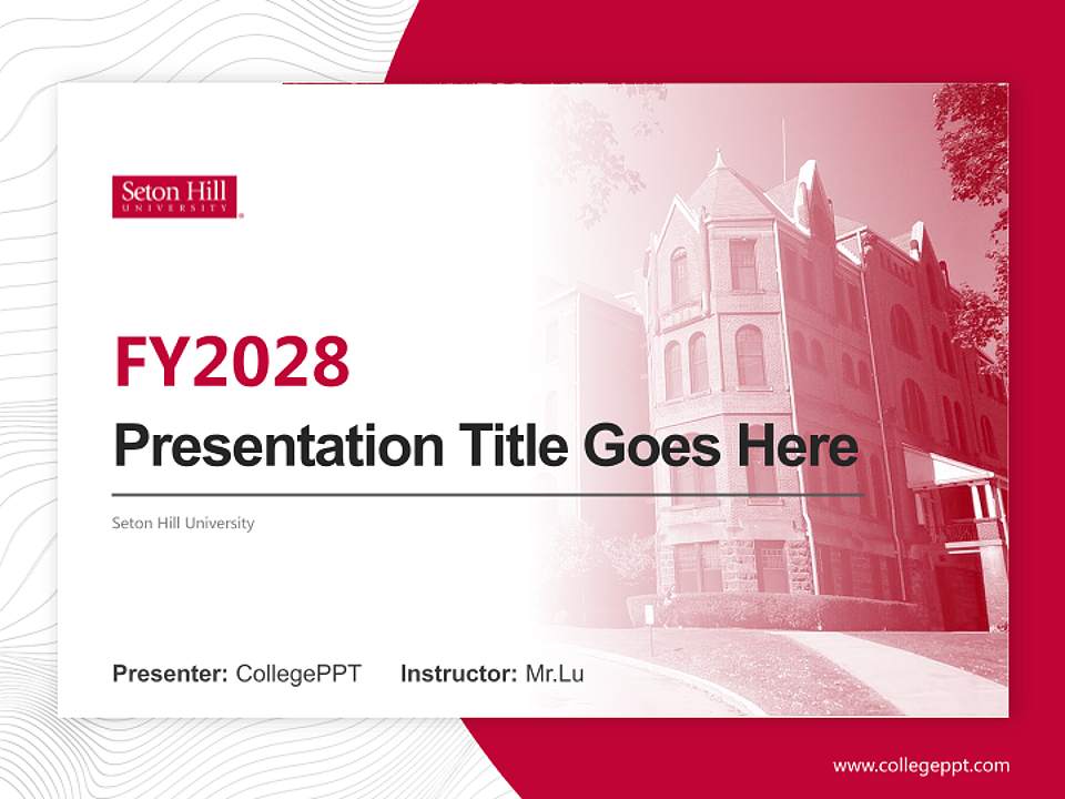 Seton Hill University Academic Presentation/Research Findings Report PPT Template4:3 ratio PPT effect preview image5