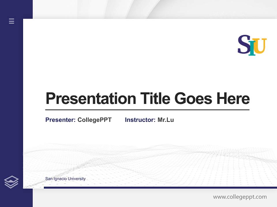 San Ignacio University Thesis Proposal/Graduation Defense PPT Template4:3 ratio PPT effect preview image5