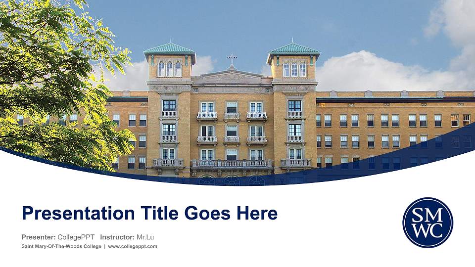 Saint Mary-Of-The-Woods College Course/Courseware Creation PPT Template16:9 ratio PPT effect preview image