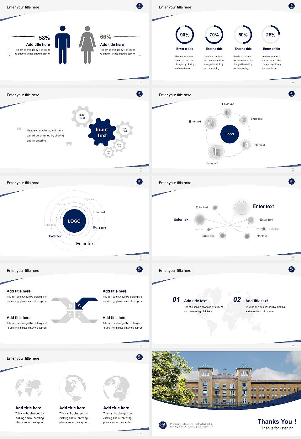 Saint Mary-Of-The-Woods College Course/Courseware Creation PPT Template16:9 ratio PPT effect preview image4