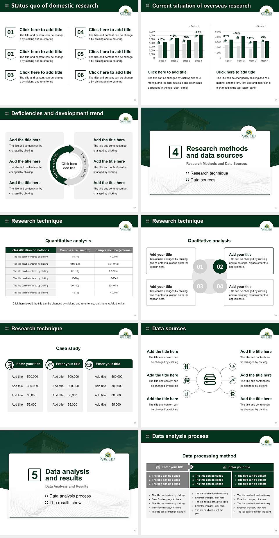 Saint Leo University Graduation Thesis Defense PPT Template4:3 ratio PPT effect preview image4
