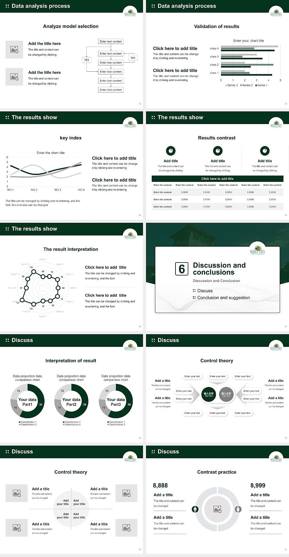 Saint Leo University Graduation Thesis Defense PPT Template4:3 ratio PPT effect preview image5