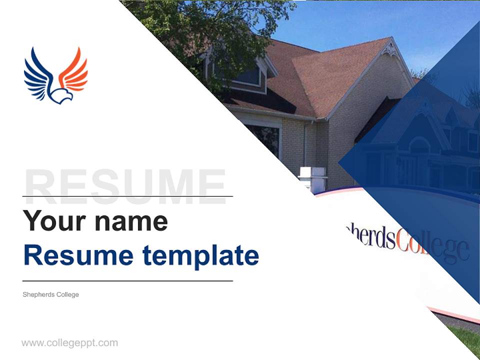Shepherds College Resume PPT Template4:3 ratio PPT effect preview image5