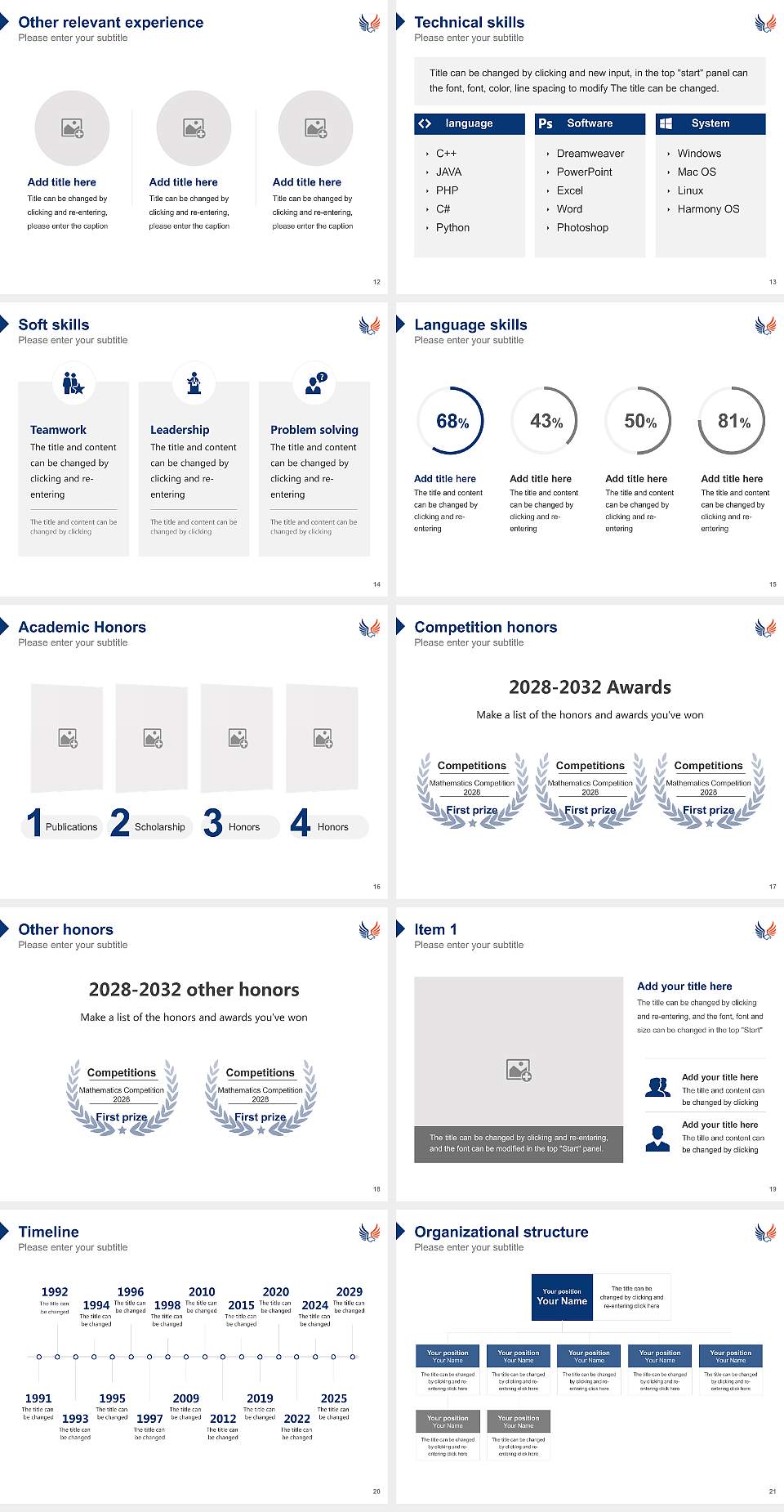 Shepherds College Resume PPT Template4:3 ratio PPT effect preview image3