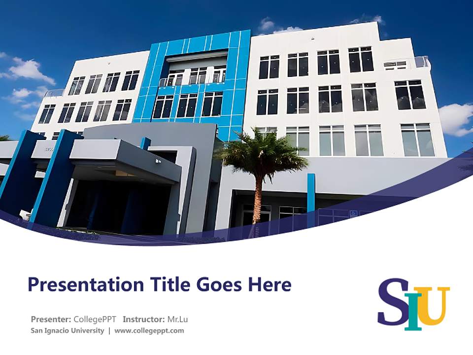 San Ignacio University Course/Courseware Creation PPT Template4:3 ratio PPT effect preview image5