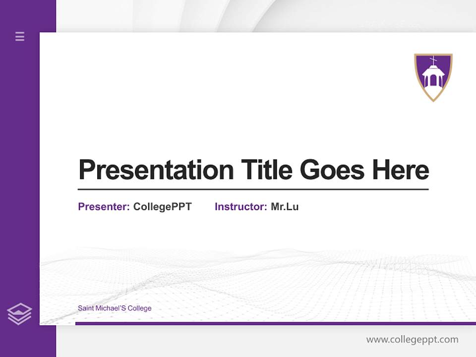 Saint Michael’S College Thesis Proposal/Graduation Defense PPT Template4:3 ratio PPT effect preview image5