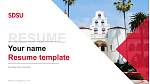 San Diego State University履歴書PPTテンプレート