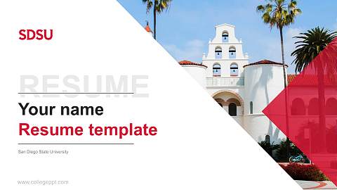 San Diego State University Resume PPT Template