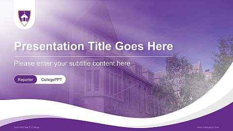 Saint Michael’S College Lecture Sharing and Networking Event PPT Template