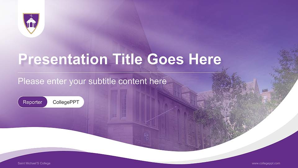 Saint Michael’S College Lecture Sharing and Networking Event PPT Template16:9 ratio PPT effect preview image