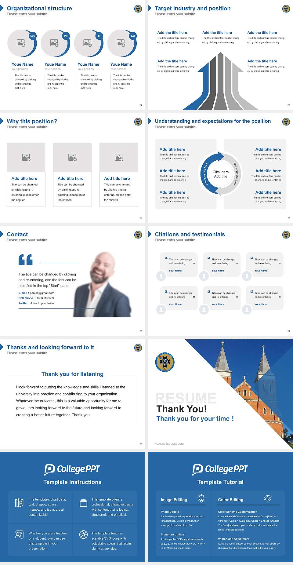 Saint Vincent Seminary Resume PPT Template4:3 ratio PPT effect preview image4