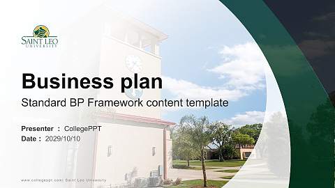 Saint Leo University Competition/Entrepreneurship Contest PPT Template
