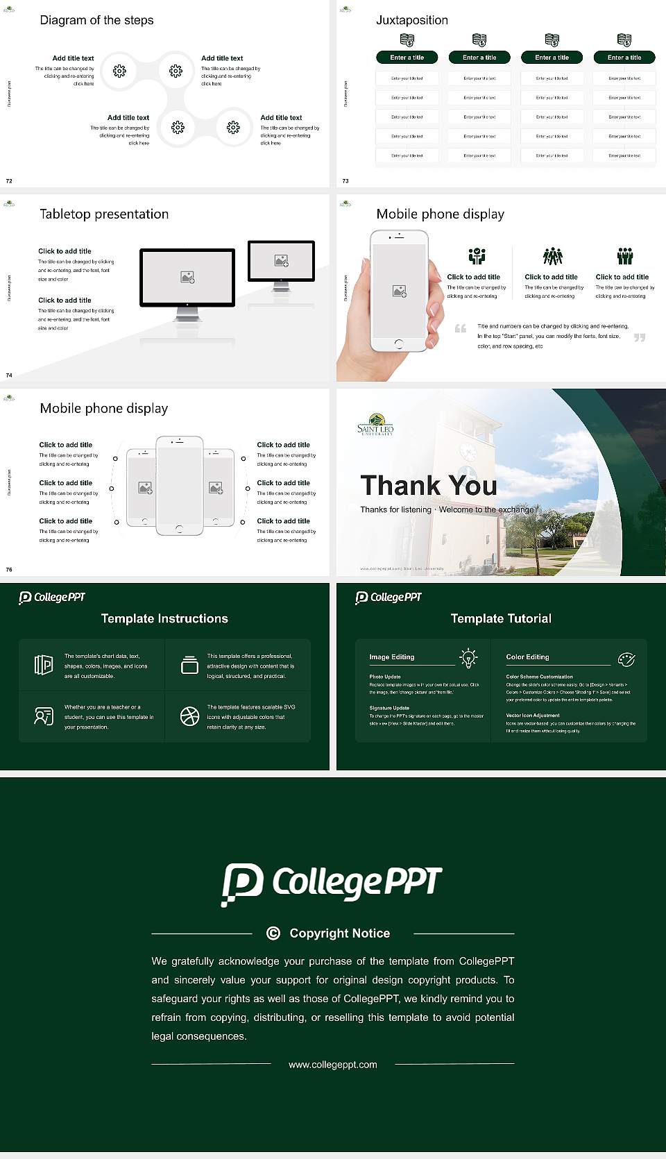 Saint Leo University Competition/Entrepreneurship Contest PPT Template16:9 ratio PPT effect preview image9