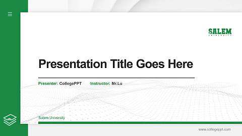 Salem University Thesis Proposal/Graduation Defense PPT Template