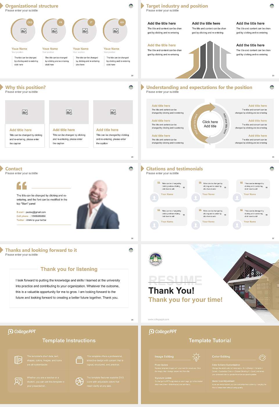 Salish Kootenai College Resume PPT Template16:9 ratio PPT effect preview image4