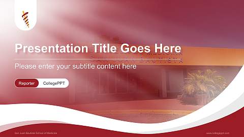 San Juan Bautista School of Medicine Lecture Sharing and Networking Event PPT Template