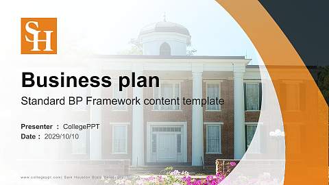 Sam Houston State University Competition/Entrepreneurship Contest PPT Template
