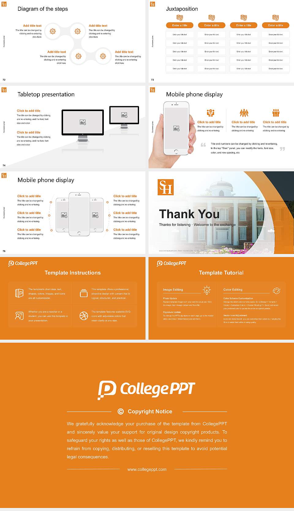 Sam Houston State University Competition/Entrepreneurship Contest PPT Template16:9 ratio PPT effect preview image9