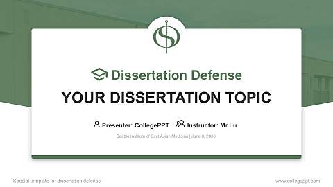 Seattle Institute of East Asian Medicine Graduation Thesis Defense PPT Template