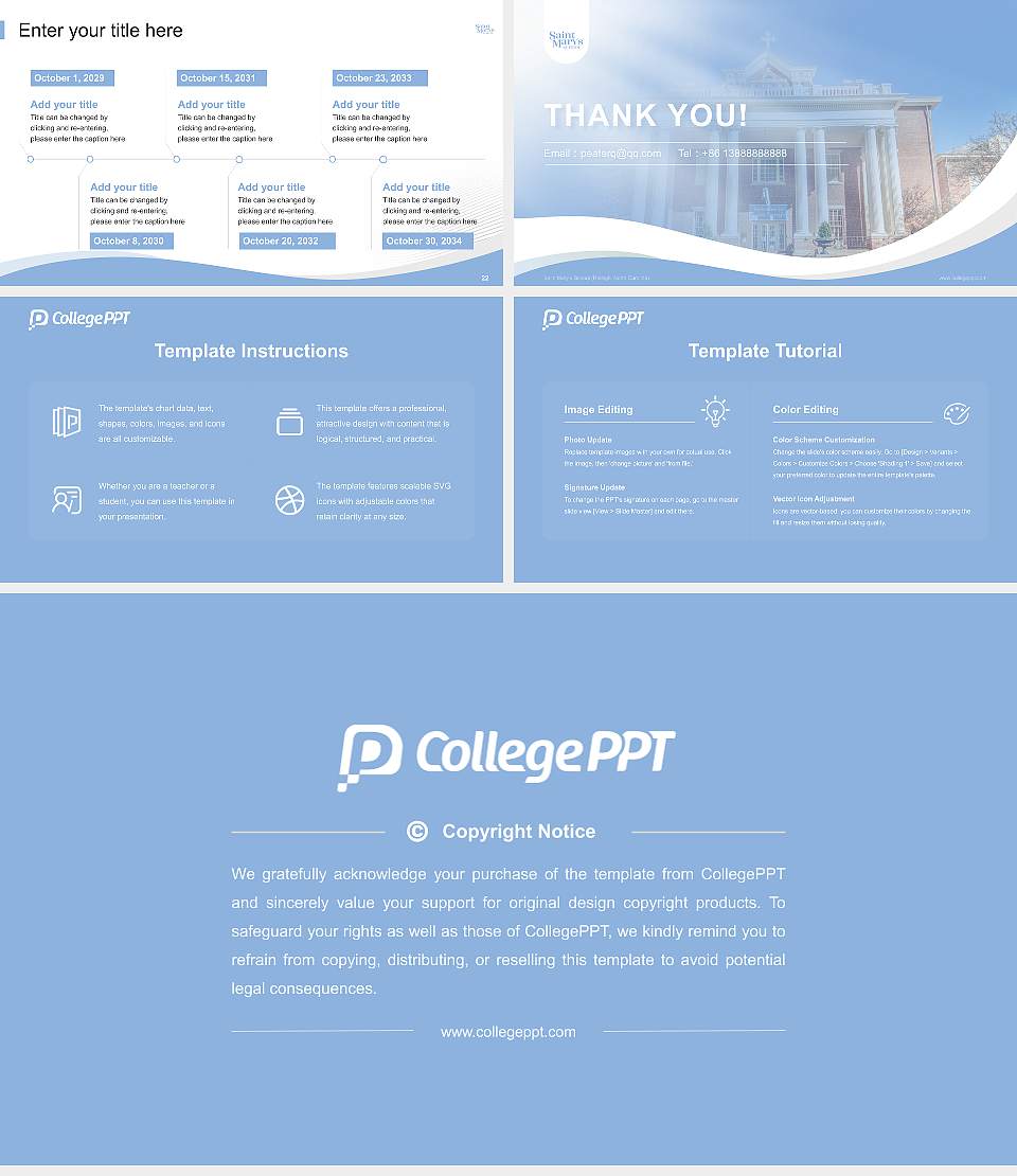 Saint Mary’s School (Raleigh, North Carolina) Lecture Sharing and Networking Event PPT Template16:9 ratio PPT effect preview image4