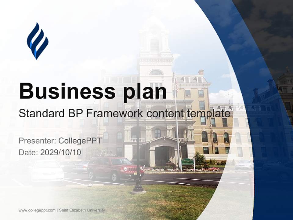 Saint Elizabeth University Competition/Entrepreneurship Contest PPT Template4:3 ratio PPT effect preview image9