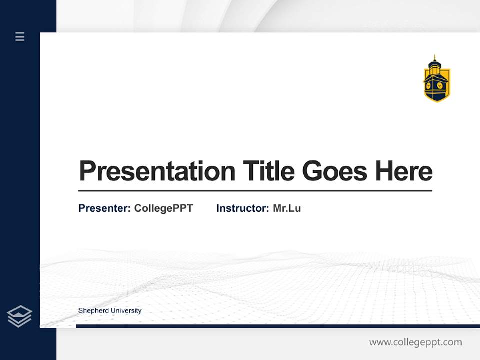 Shepherd University Thesis Proposal/Graduation Defense PPT Template4:3 ratio PPT effect preview image5